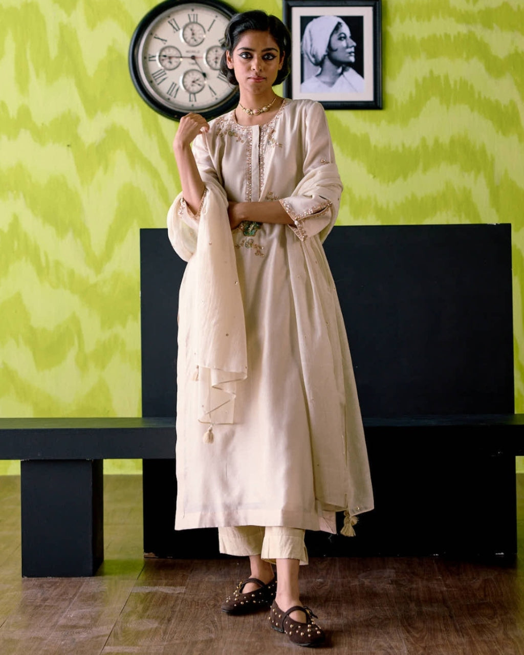 Ivory Straight Kurta Set
