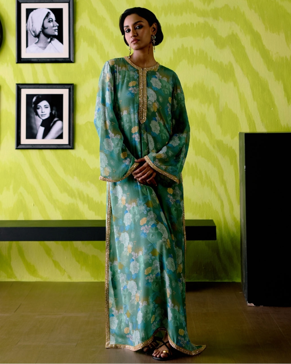 Green Apple Slit Dress