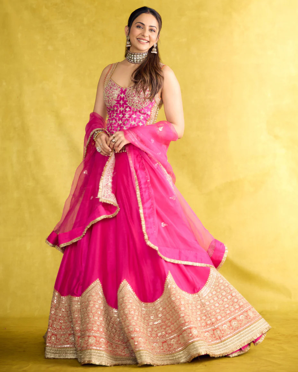 Rakulpreet in the Mariyam Lehenga Set