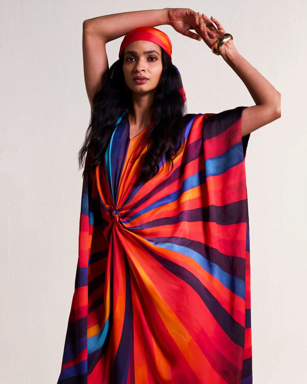 Swirl Kaftan With Scarf