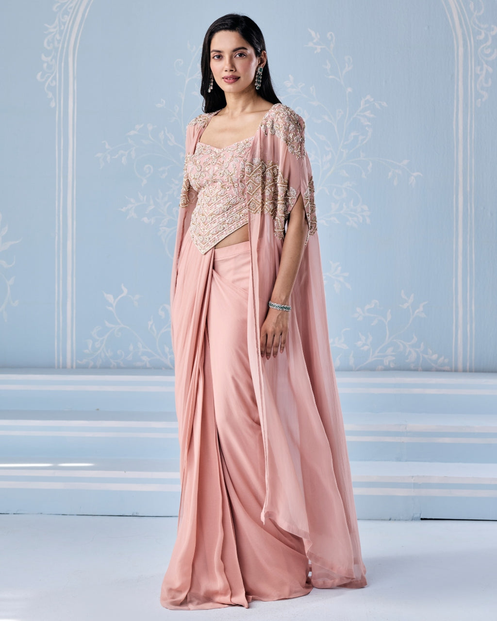 Liza Choli Cape Sari Set