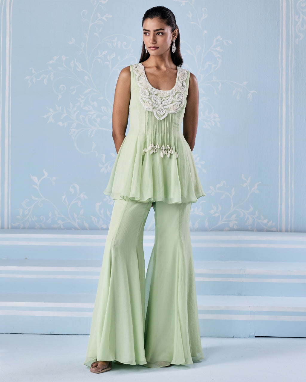 Yessi Peplum Pants Set