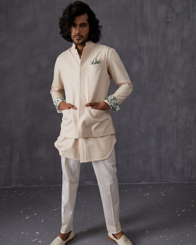 Champagne Ivory Kurta Set