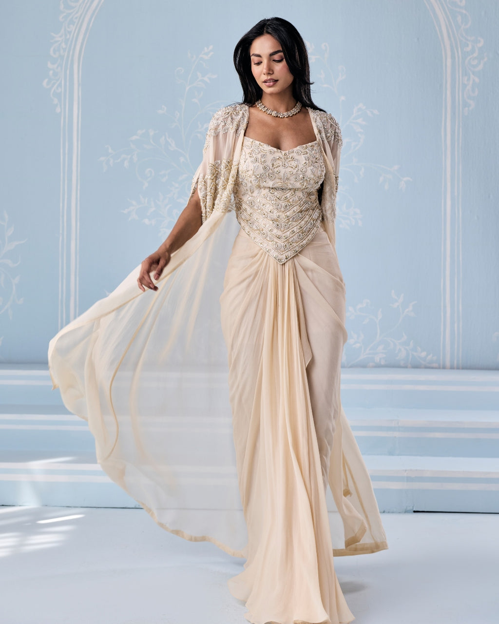 Selita Choli Cape Skirt