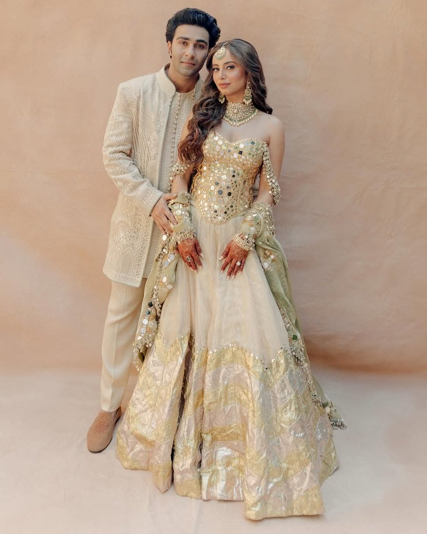 Alekha Advani in Nagma Lehenga Set