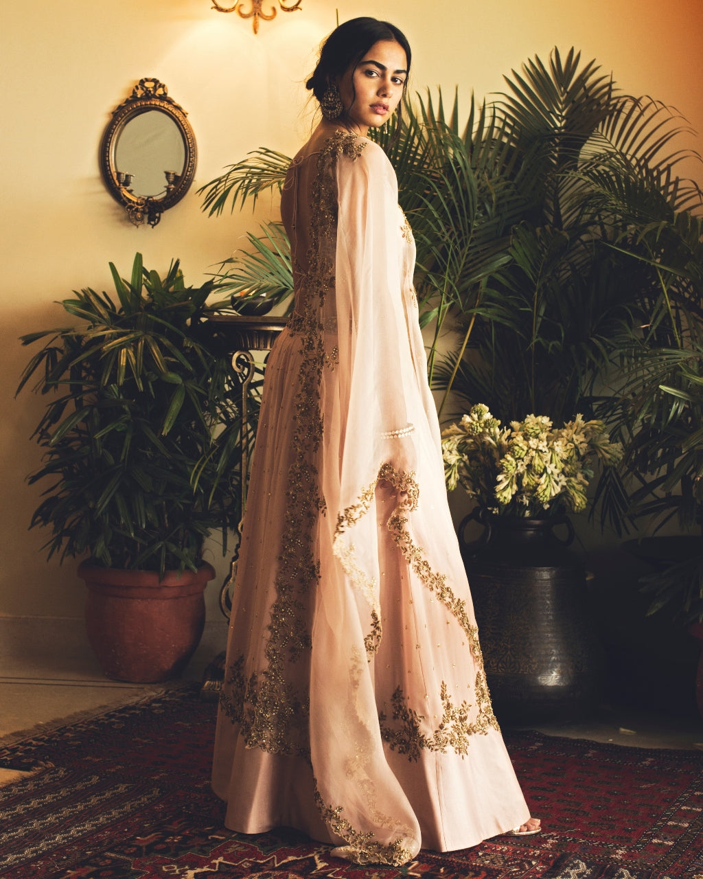 Sequin & Zardozi Lehenga Wtih Organza Dupatta