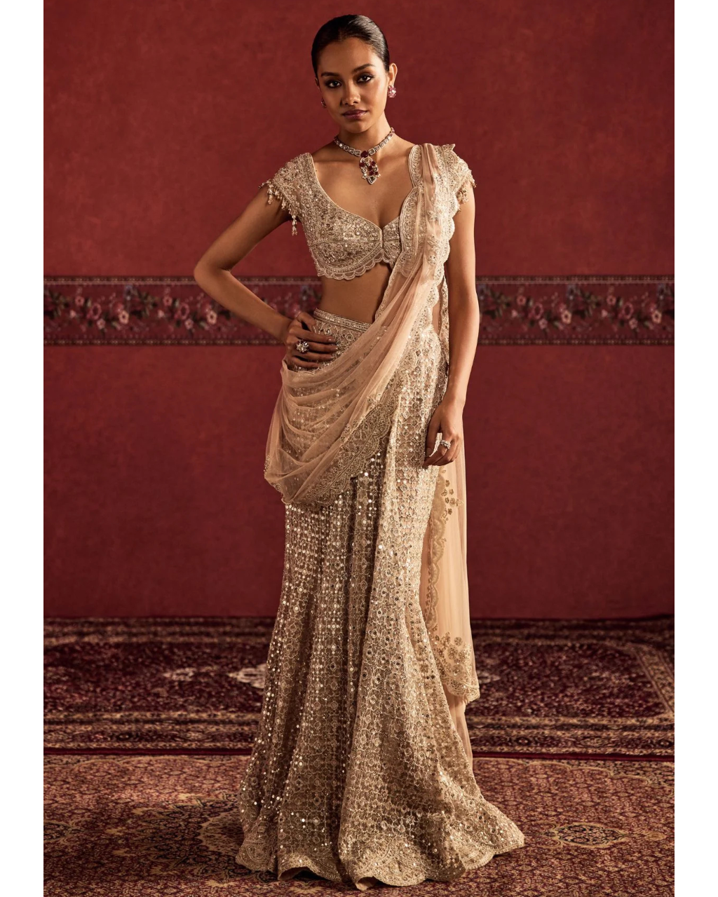 Shafaq Sari Set