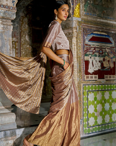 Benares Tissue Drape Pant Set