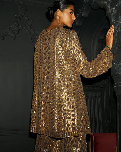 Gold Sequin Embroidered Set