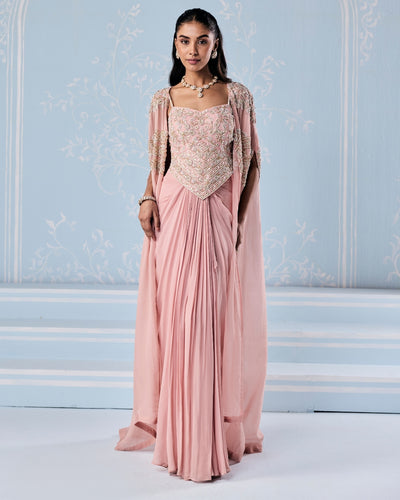 Sofia Choli Cape Skirt Set