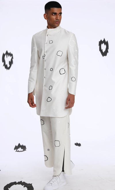 Moth Circles Embroidered Jacket Set