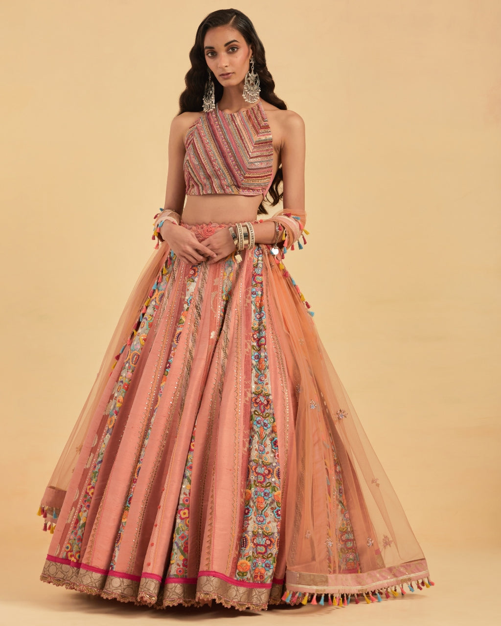 Pink Silk Lehenga Set