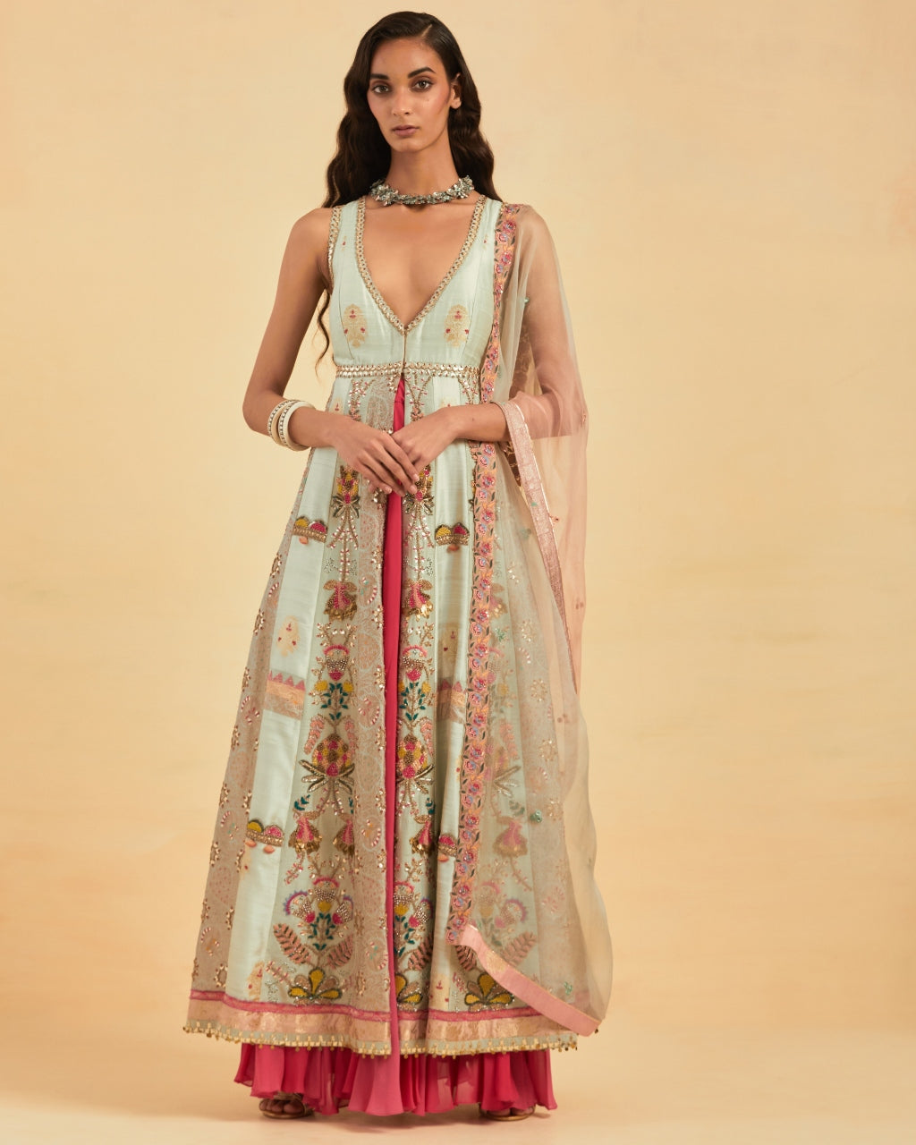 Organza Silk Anarkali Set