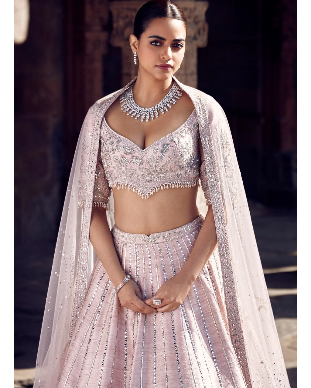 The Blush Tulip Sheesha Gota Lehenga