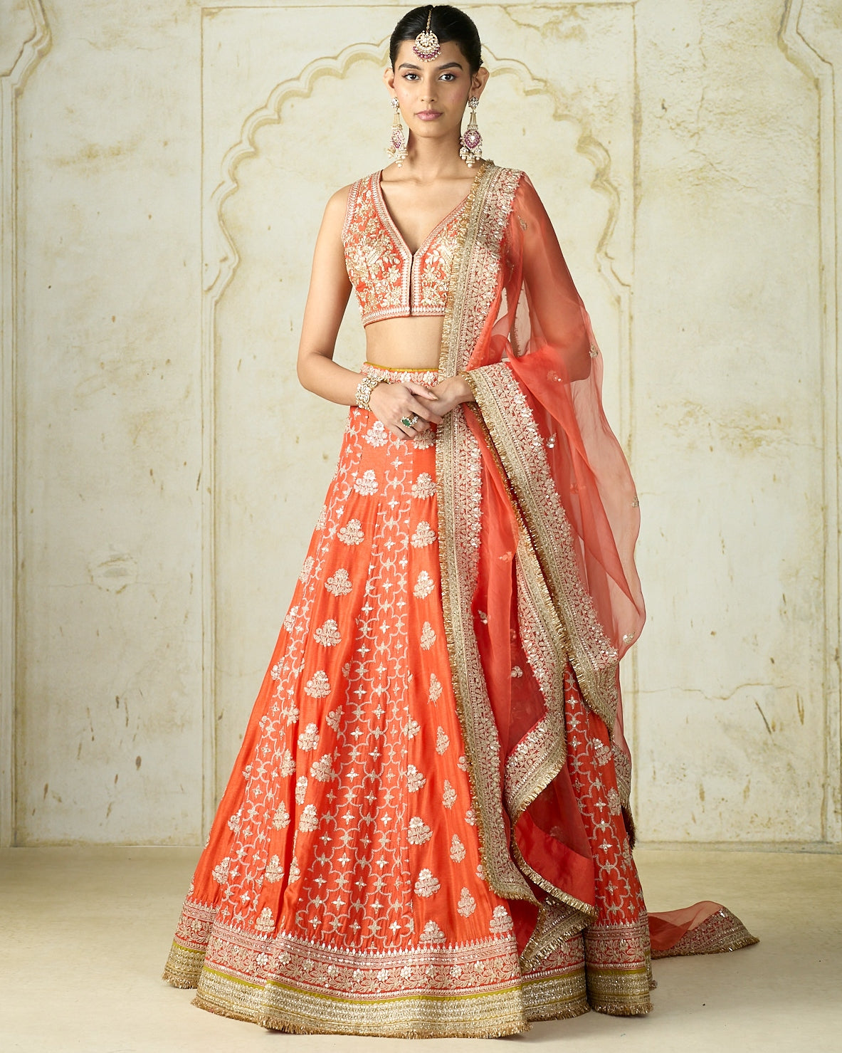 Orange Ayat Lehenga Set