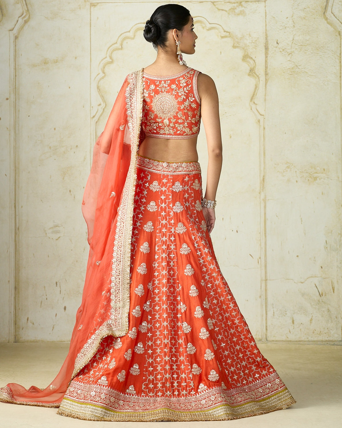 Orange Ayat Lehenga Set