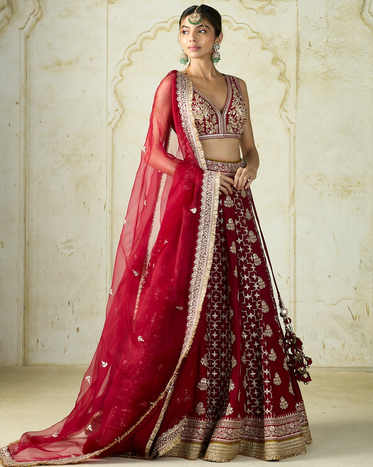 Red Ayat Lehenga Set
