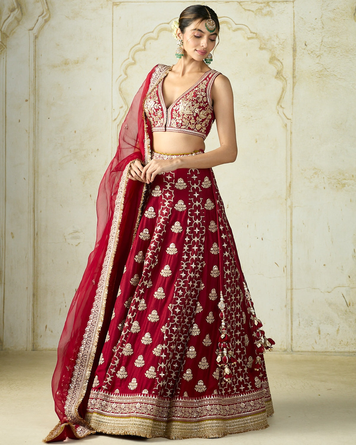 Red Ayat Lehenga Set