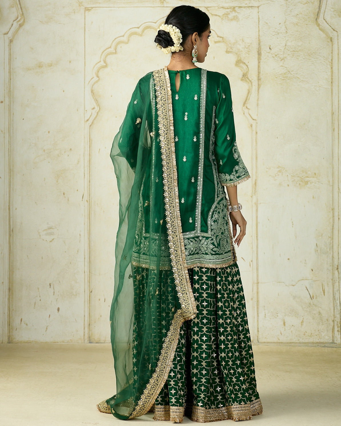 Green Mumtaz Sharara Set