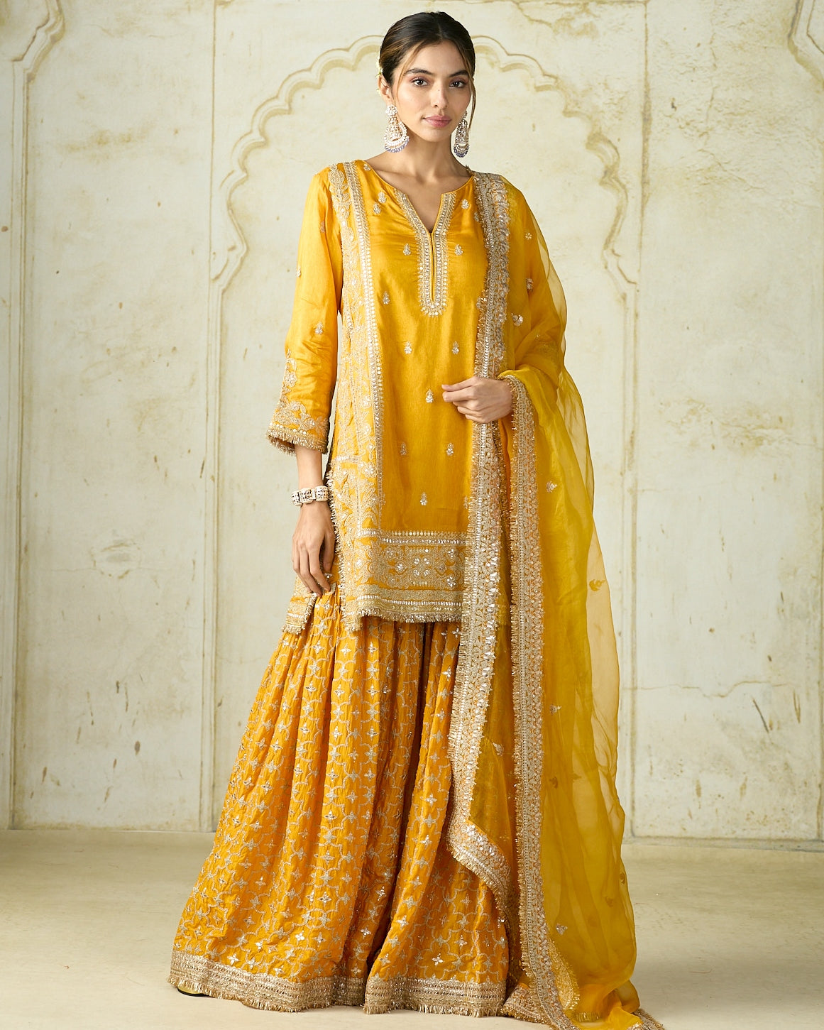 Mustard Yellow Mumtaz Sharara Set