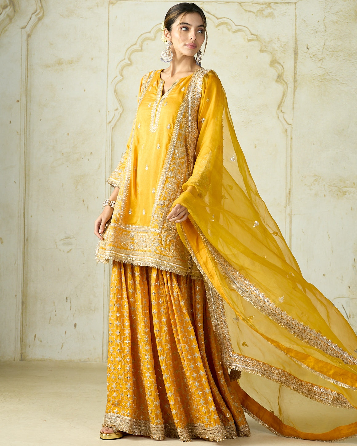 Mustard Yellow Mumtaz Sharara Set