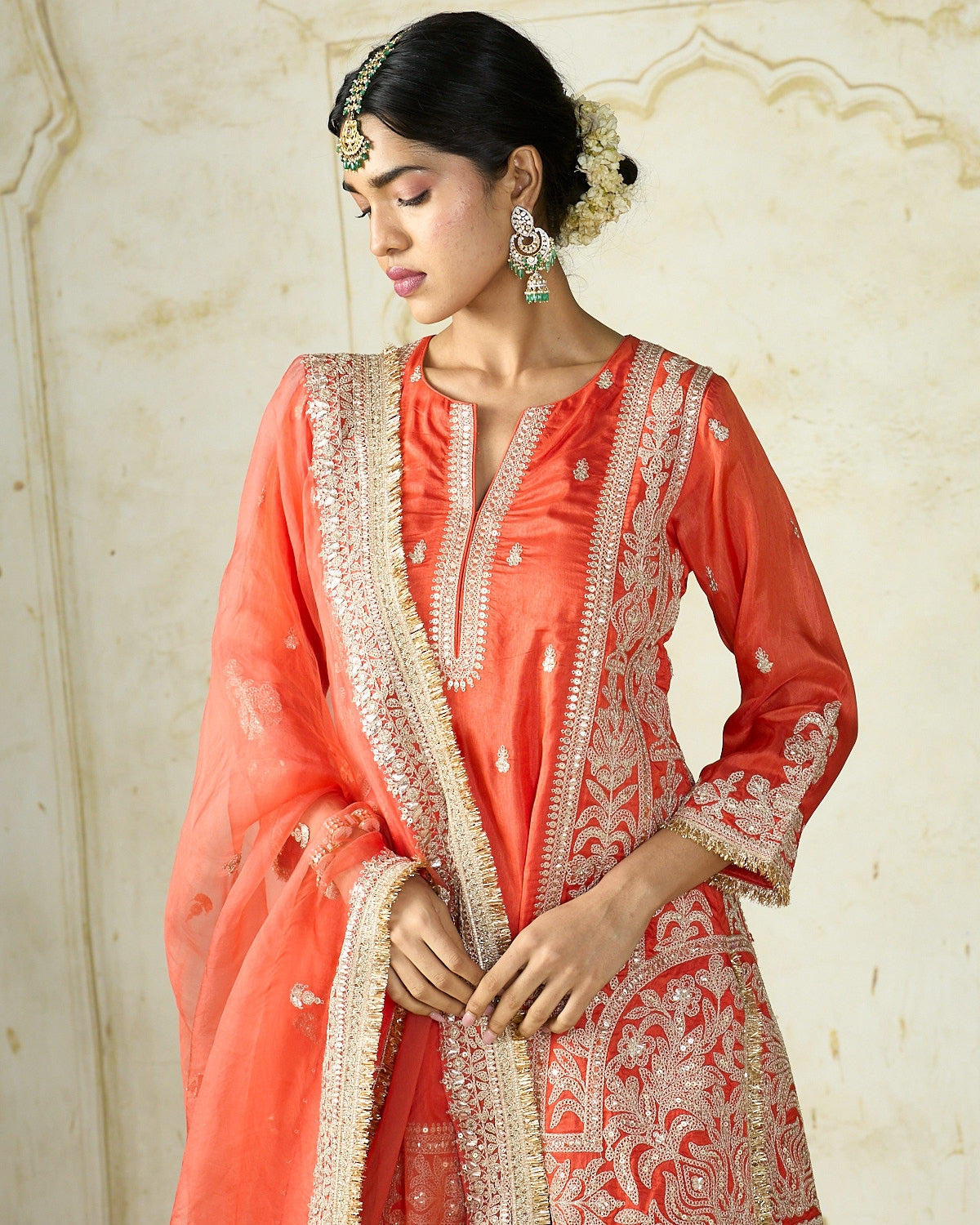 Orange Mumtaz Sharara Set