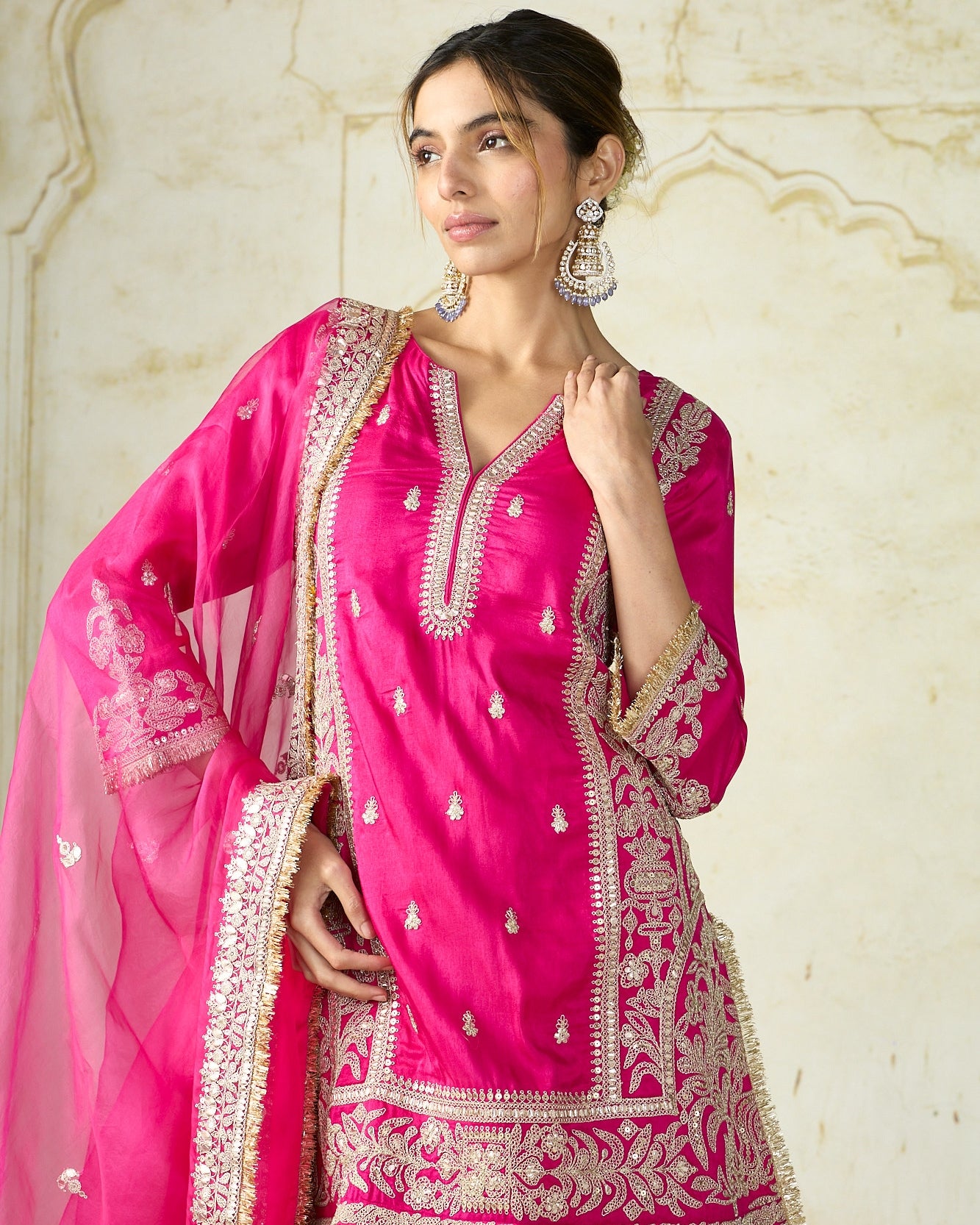 Rani Pink Mumtaz Sharara Set