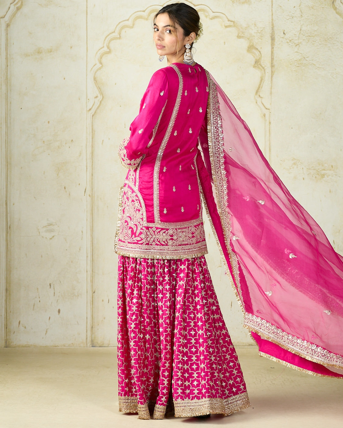 Rani Pink Mumtaz Sharara Set