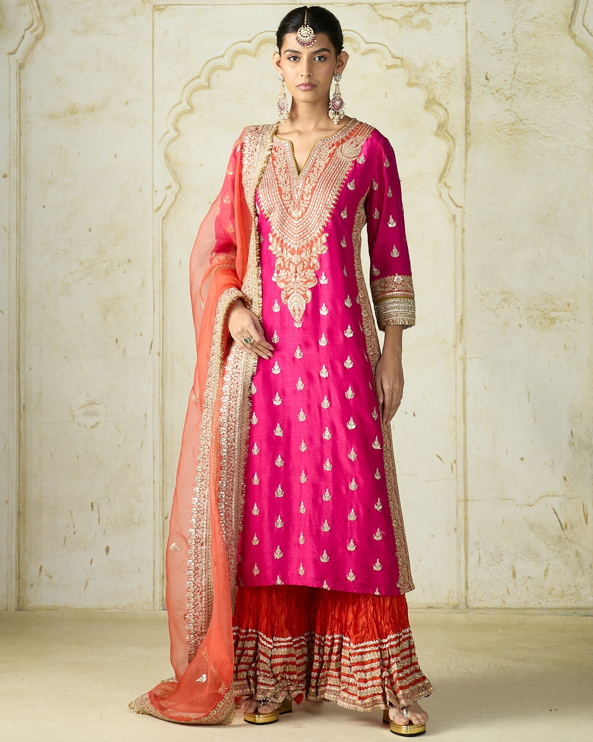 Rani Pink Fitoor Sharara Set