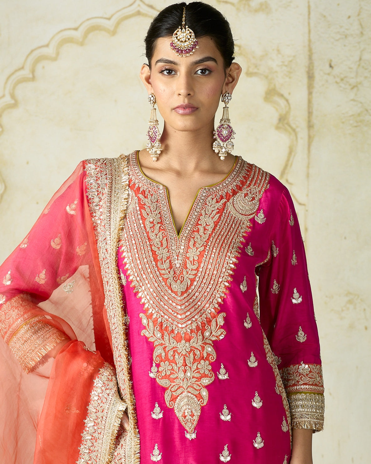 Rani Pink Fitoor Sharara Set
