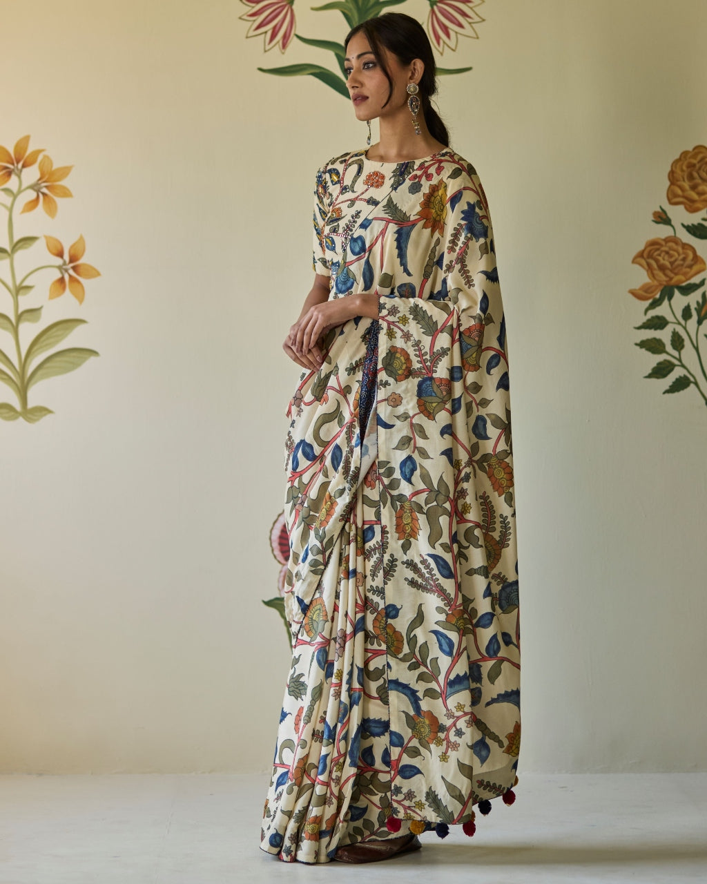 Kalamkari Sari Set