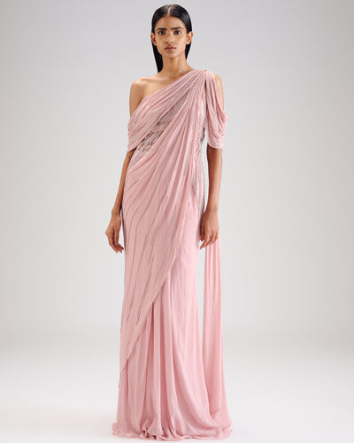 The Grecian Mist Sari