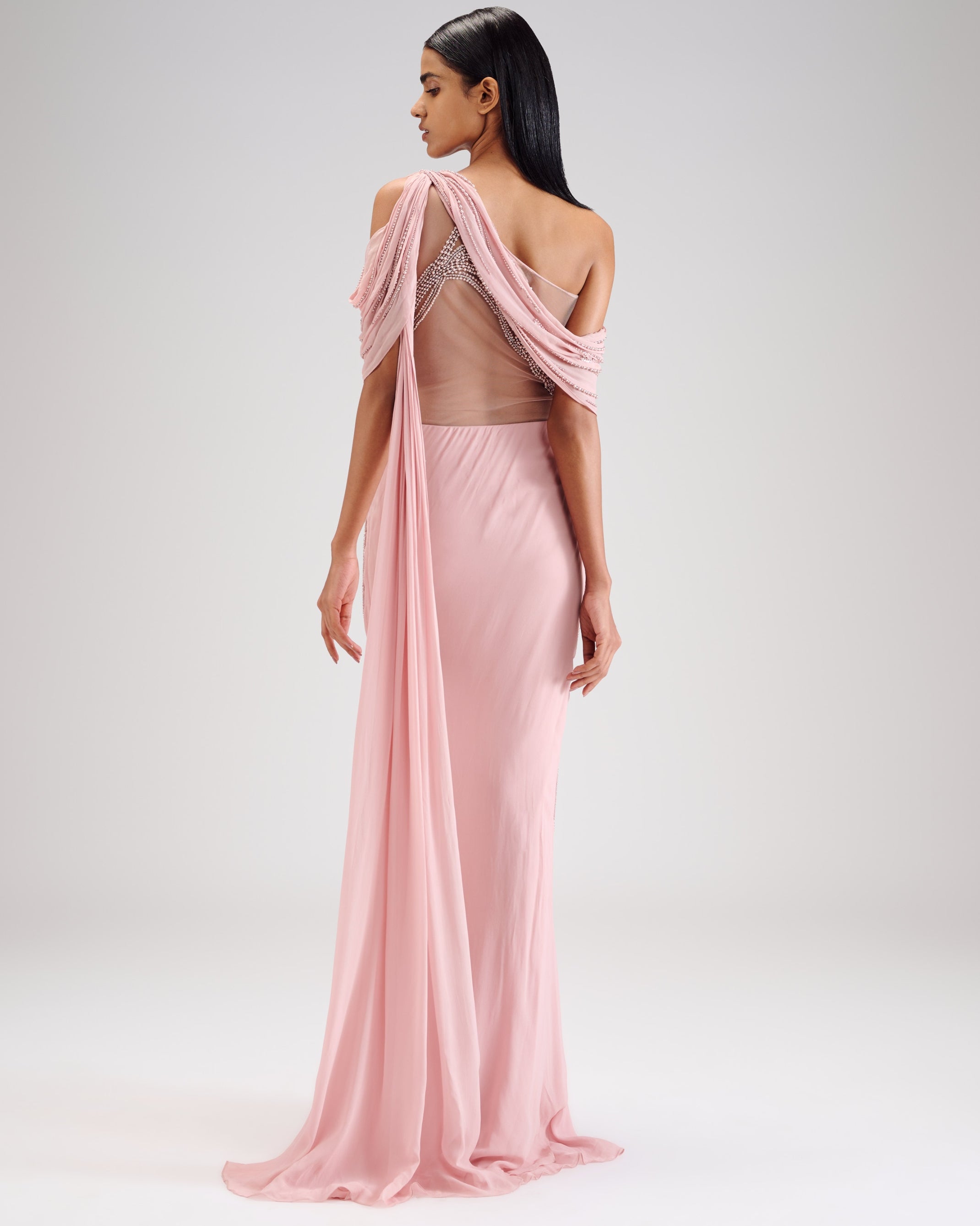 The Grecian Mist Sari