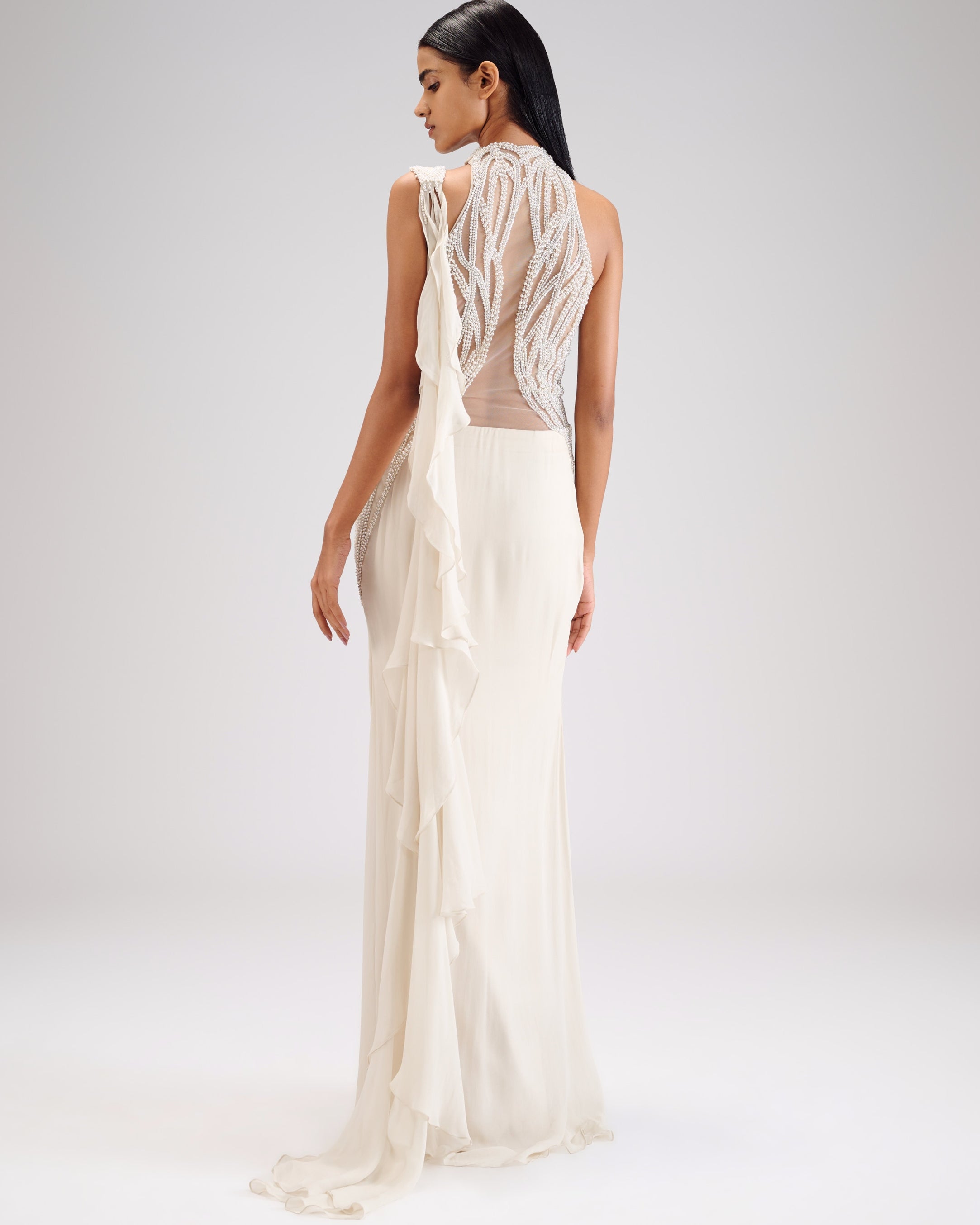 The Anatomical Pearl Sari Gown