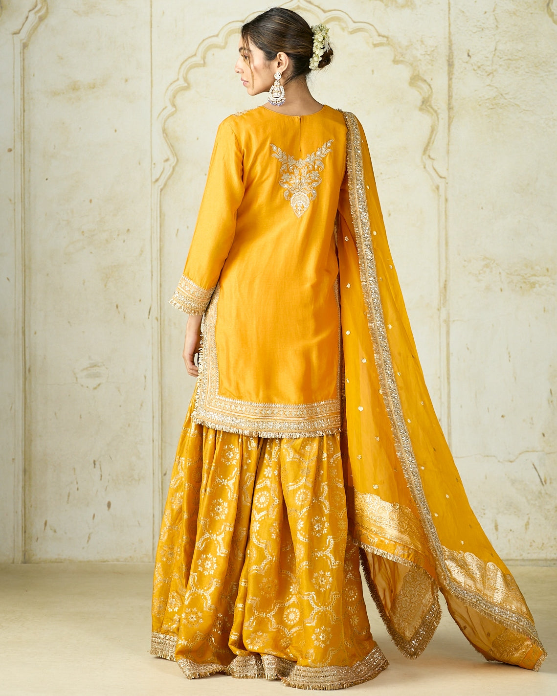 Mustard Yellow Ameena Sharara Set