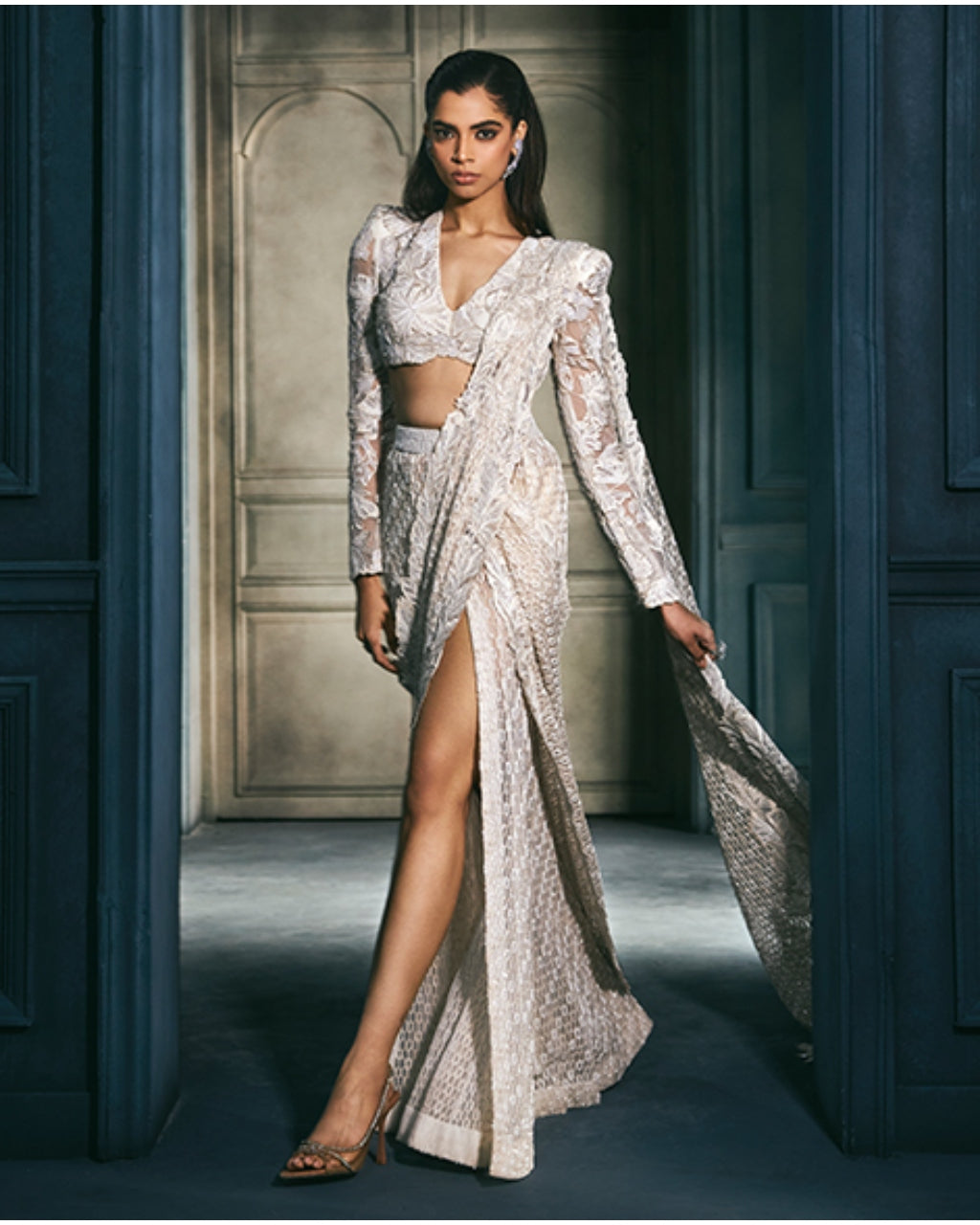 Ivorel Lehenga Sari Set