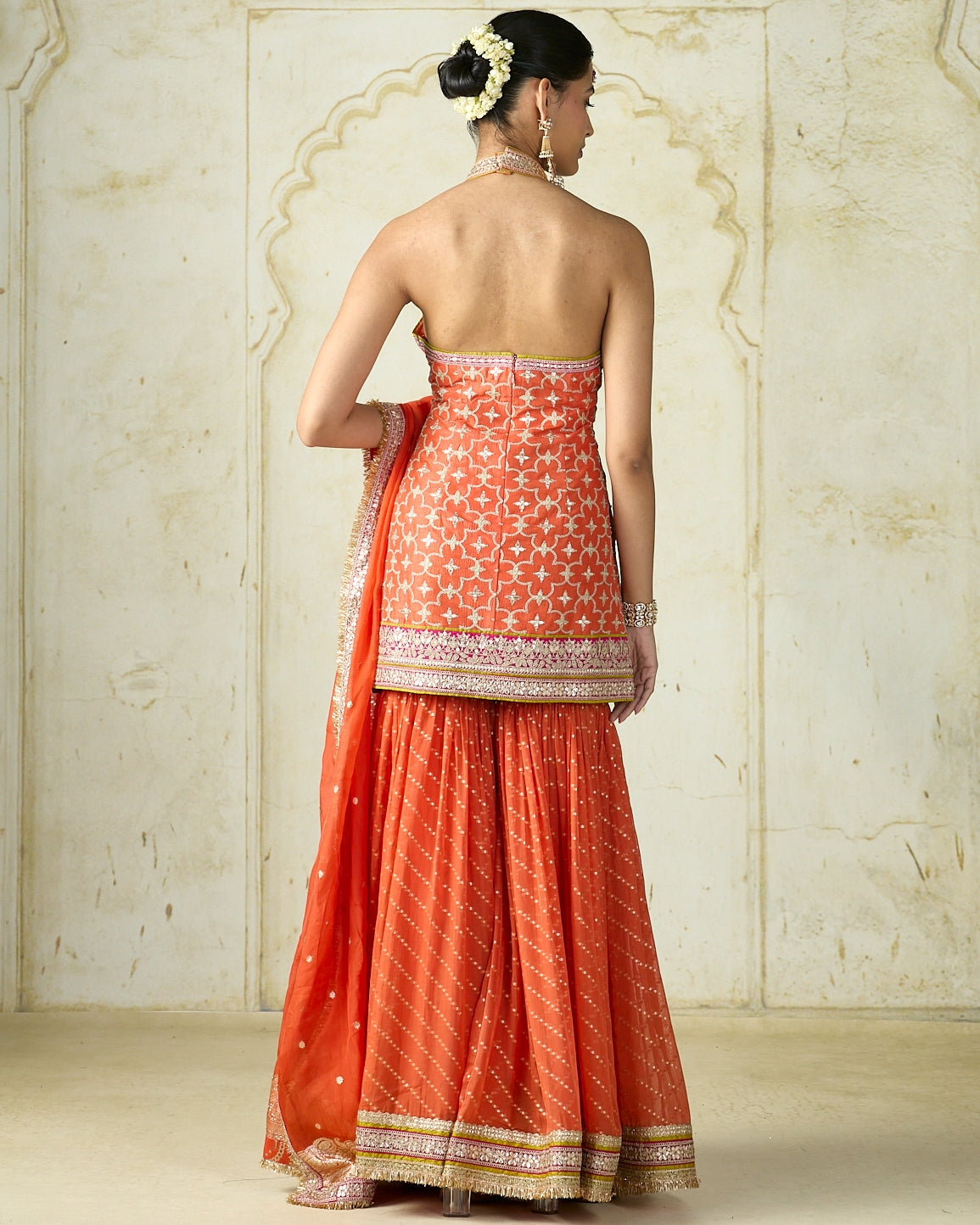 Orange Kainaat Sharara Set