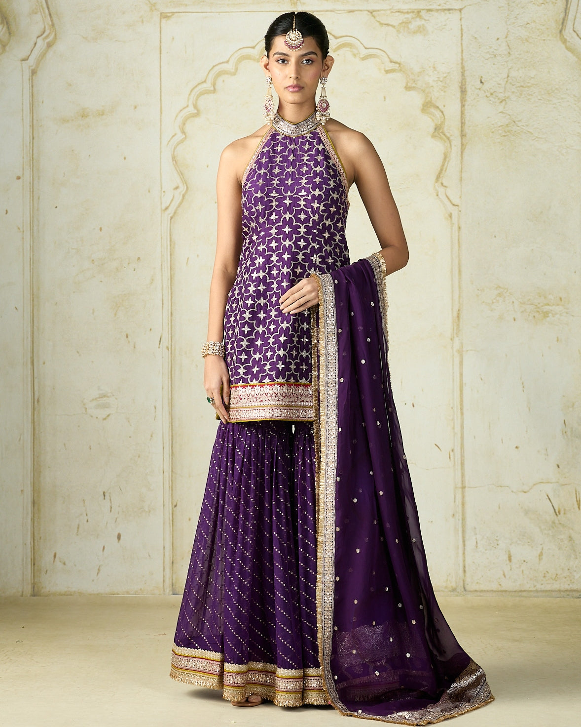 Purple Kainaat Sharara Set