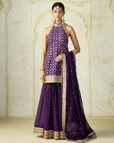 Purple Kainaat Sharara Set