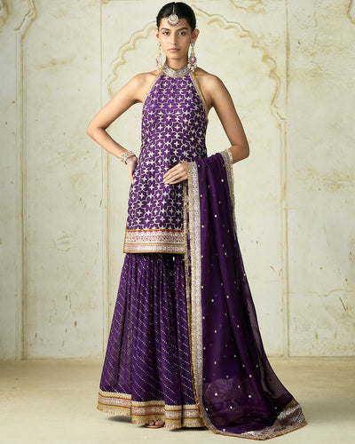 Purple Kainaat Sharara Set