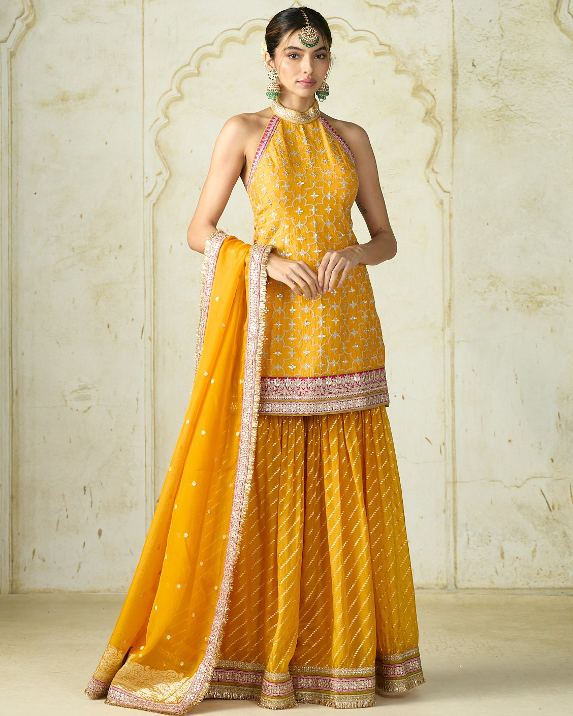 Mustard Yellow Kainaat Sharara Set
