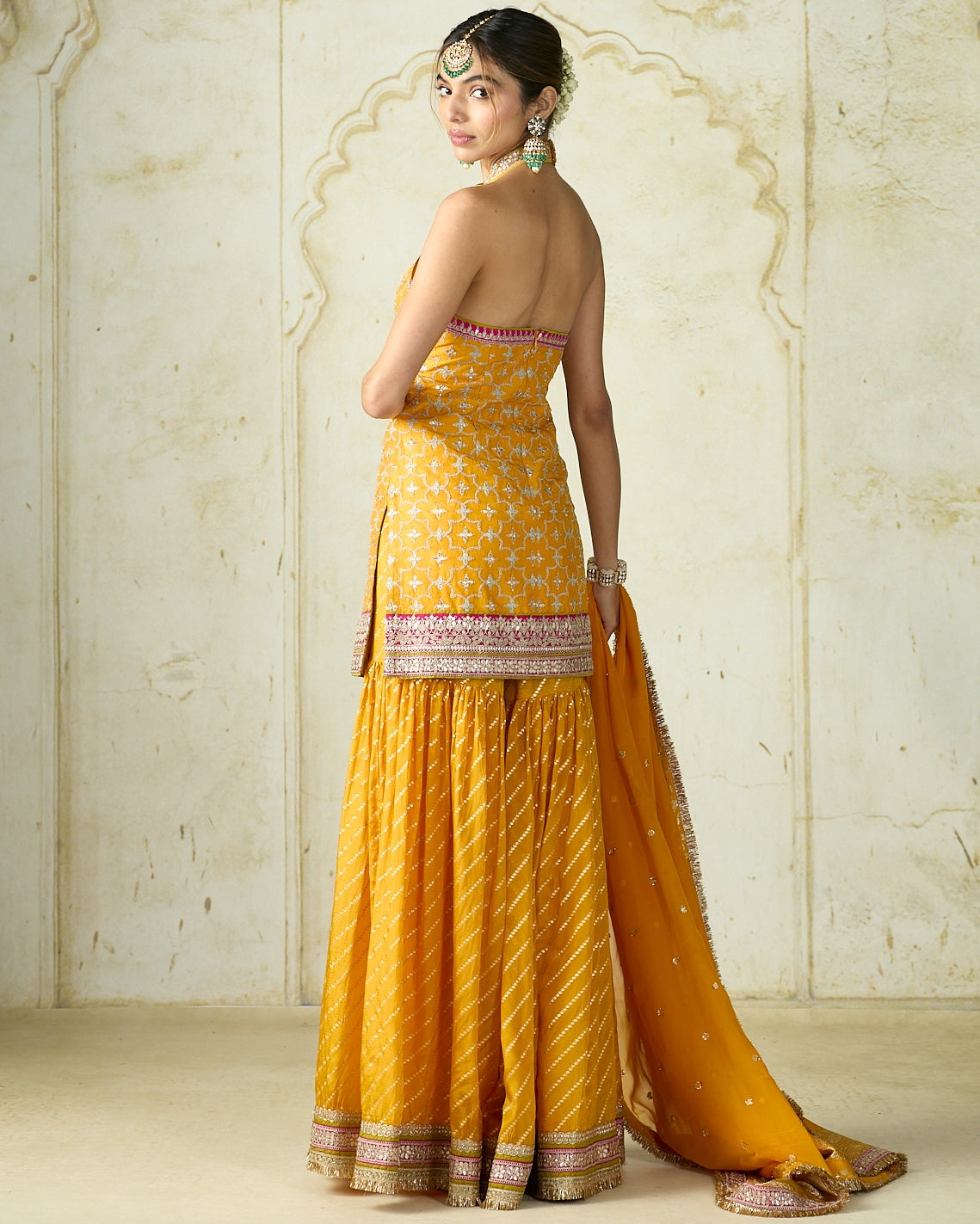 Mustard Yellow Kainaat Sharara Set