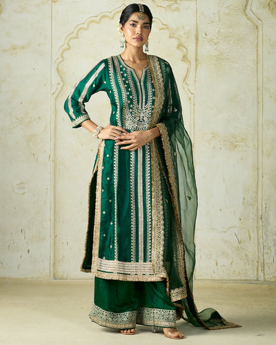 Green Lakshmi Kurta Set