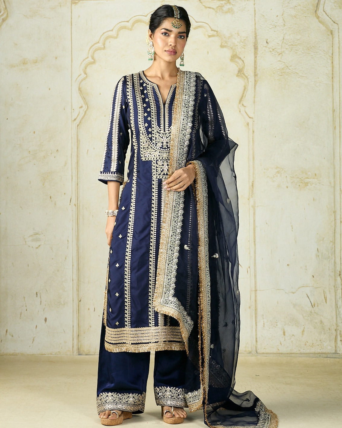 Navy Lakshmi Kurta Set