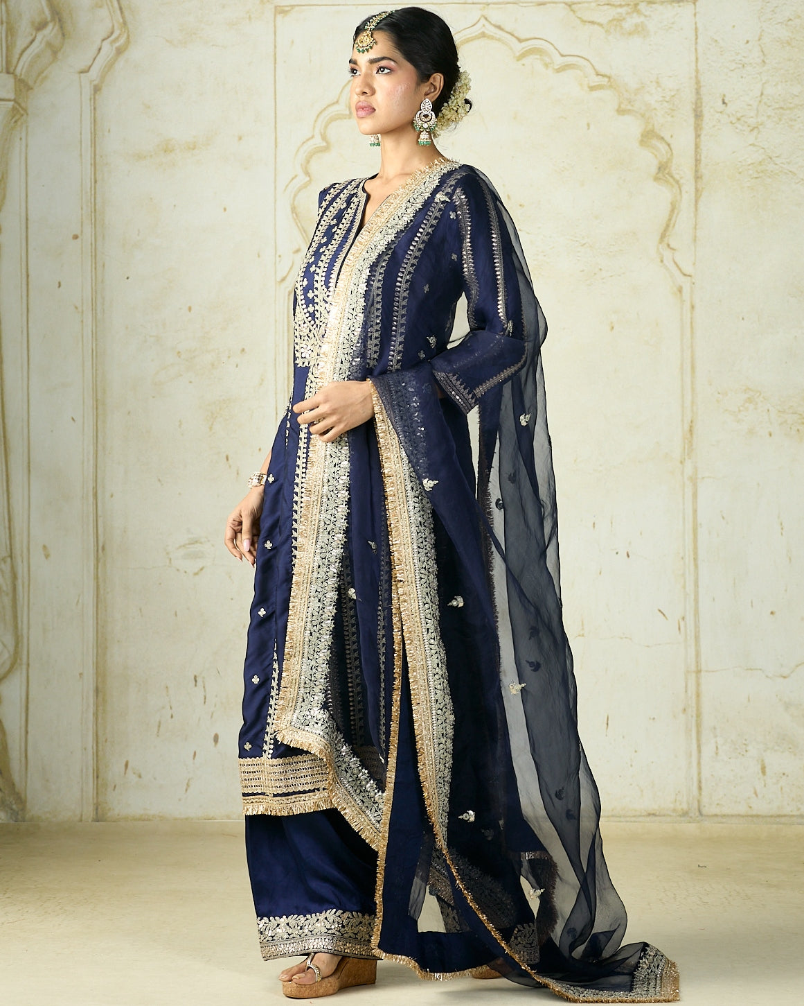 Navy Lakshmi Kurta Set