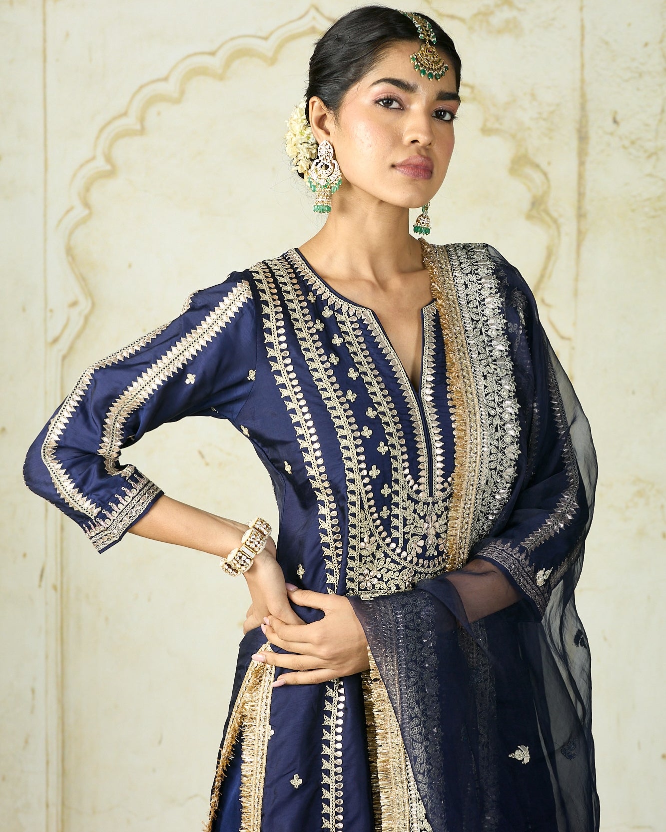 Navy Lakshmi Kurta Set