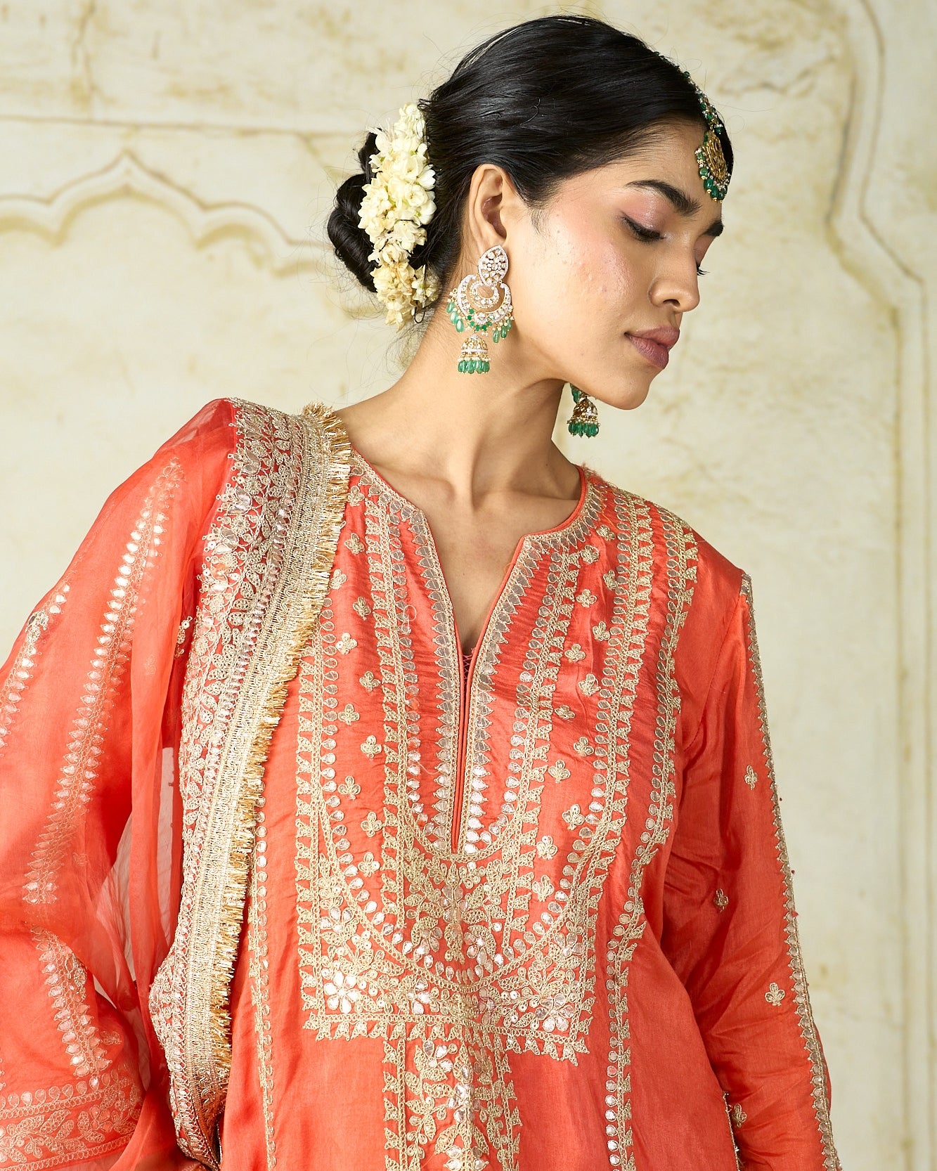 Orange Lakshmi Kurta Set