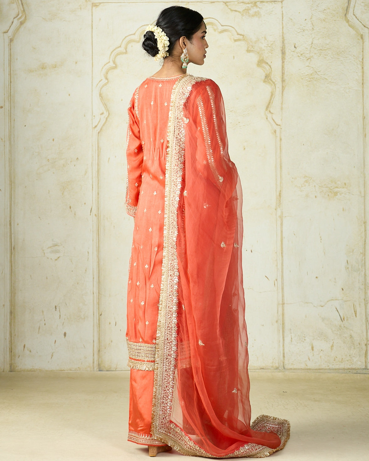 Orange Lakshmi Kurta Set