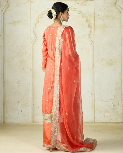 Orange Lakshmi Kurta Set