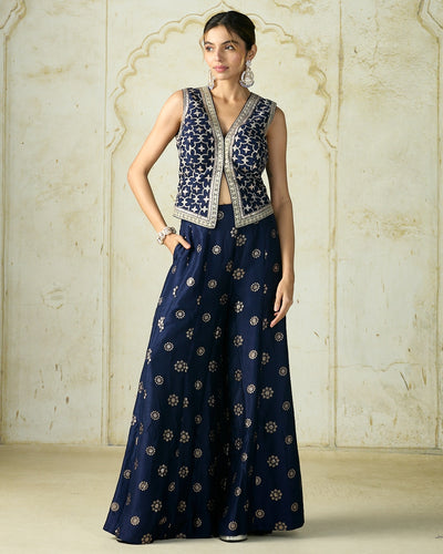 Navy Mizna Pant Set